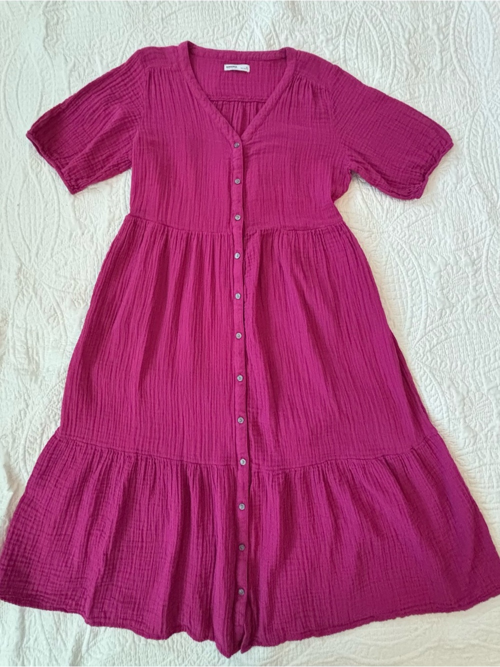 Two women’s lightweight cotton gauzy midi dresses xl - Picture 4 of 6